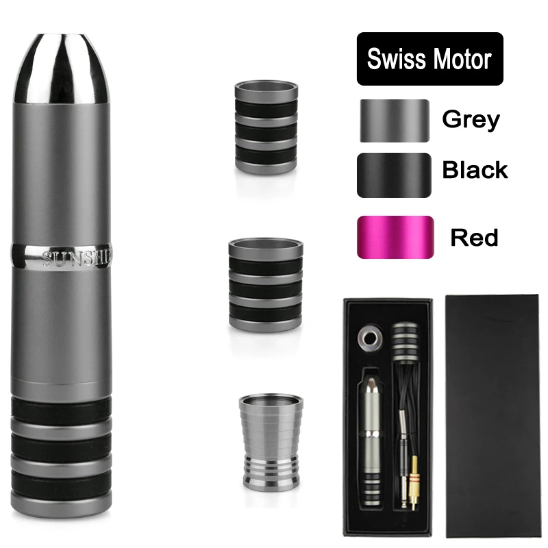 

2018 Newest SUNSHINE Permanent Makeup Pen Tattoo Machine Coreless Motor Eyebrow Rotary Tattoo Pen Cartridge Alumimum