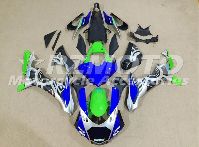 

New Injection Fairing kit 100% fit for YAMAHA YZFR1 2015 2016 2017 2018 YZF R1 15 16 17 18 YZF1000 ABS Fairings blue green hot