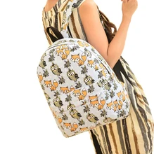 School Backpacks Kople 2017 Cartoon Owl Fox Girl Boy Student Shoulder Bag Fashion Women Travel Satchel