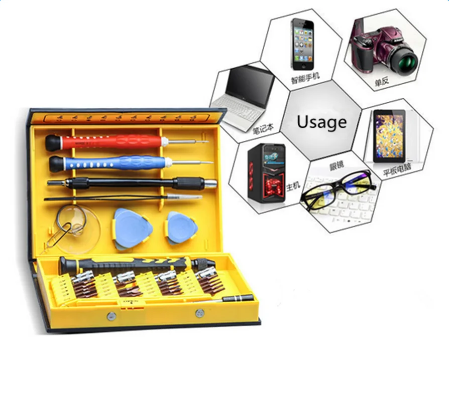 

38 Pcs/Set Screwdriver Set Precision Multipurpose Sleeve Screws Electronic Repair ToolsKit CR-V For Cell Phone IPhone