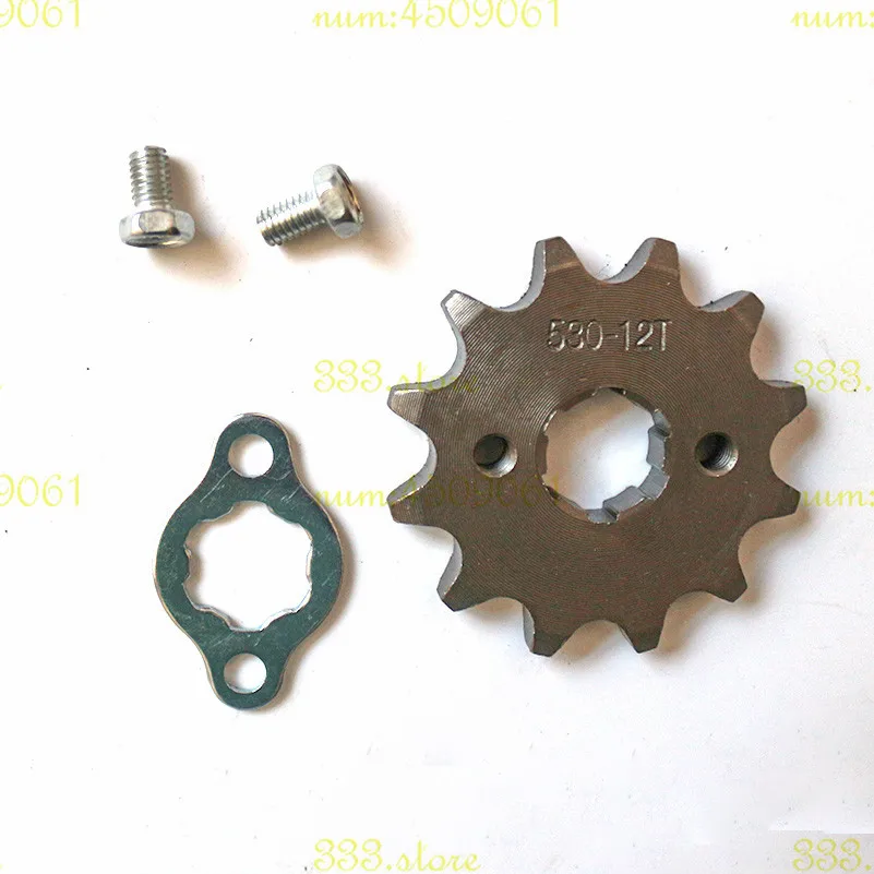 

Front Sprocket 530 12T Fit for200CC 250cc Engine Chain Drive China ATV UTV Go Kart Buggy Quad Bike Scooter Motorcycle Parts