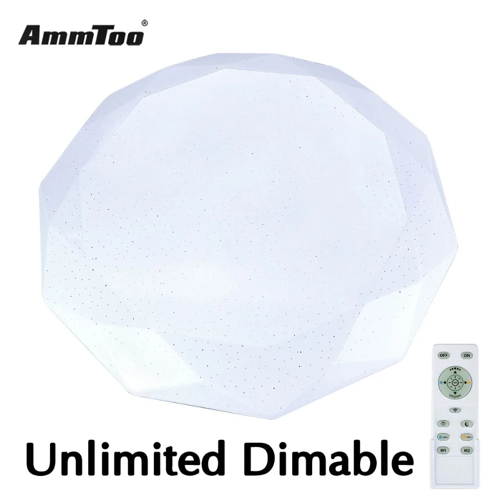 

NEW Modern Unlimited Dimming LED Ceiling Light 50W Leds AC 220V Celling Lamp + Remote Controller For Livingroom Bedroom Lighting
