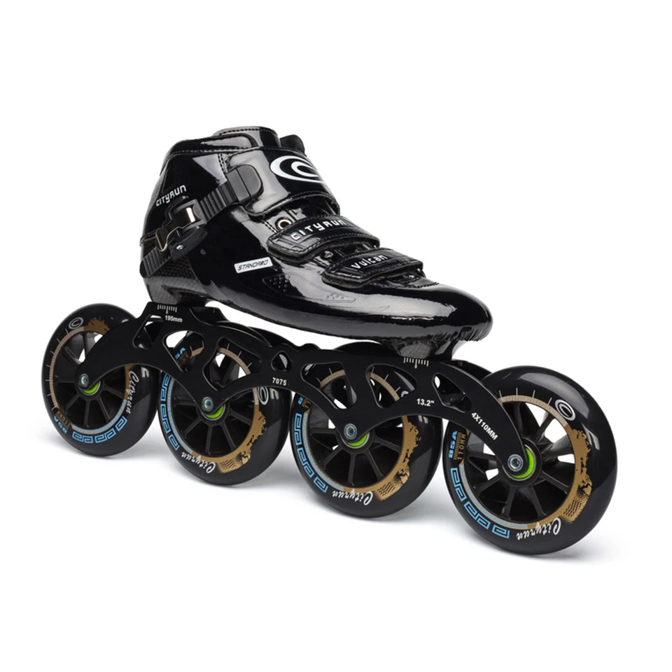  JEERKOOL Cityrun Professional Speed Inline Roller Skates for Kids Adult Carbon Fiber 4 Wheel Racing