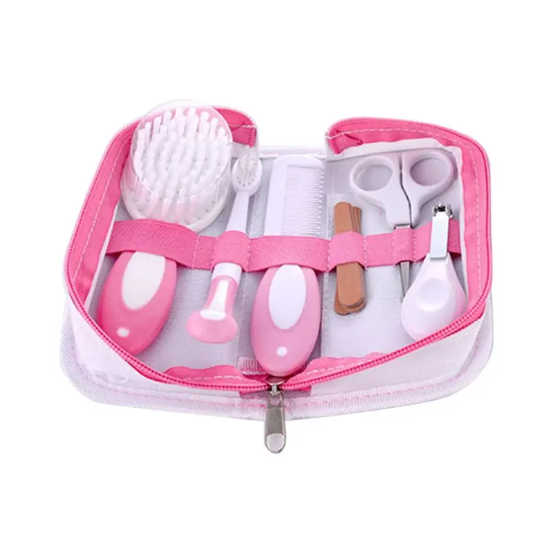 1 Set Baby Nursing Kit Nail Clippers Trimmer Brush Comb Portable Newborn Children Care Safe Nails Scissors - Цвет: 3