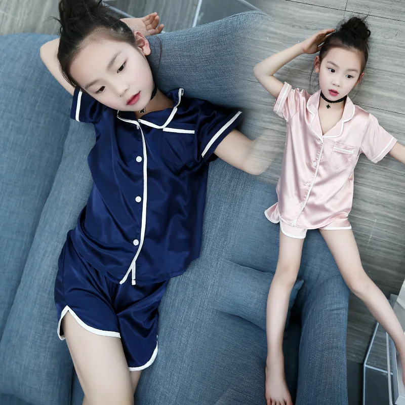 

Factory Wholesale Summer 2018 New Children Boys Girls Kids Clothing Sets Cartoon Suit Sleepwear Short Summer Suit For 6-14 Years