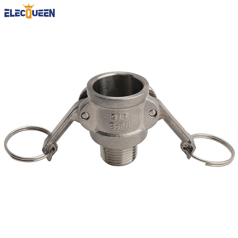 

New Stainless Camlock Coupling B -Type 1/2" Male NPT Quick Connector Pull Skill