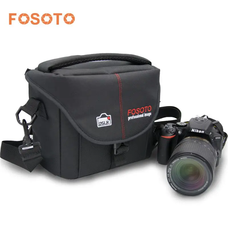 

fosoto Camera Bag Nylon Case Photo Video Photography Should Bags for Canon Nikon D3300 Sony Pentax Samsung Panasonic DSLR Camera