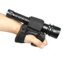 Outdoor Wrist Strap Underwater Scuba Diving Dive LED Torch Flashlight Holder Soft Black Hand Arm Mount Wrist Strap Glove