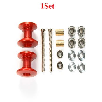 

1Set Lightweight Double Aluminum Rollers 13-12mm Red Guide Wheel 95423 for RC Model Cars Parts DIY Tamiya Mini 4WD Racing