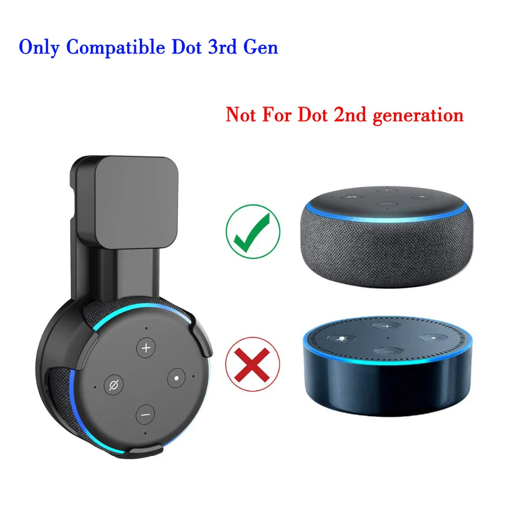 Настенный держатель вешалка для Amazon Alexa Echo Dot 3 го поколения и других круглых