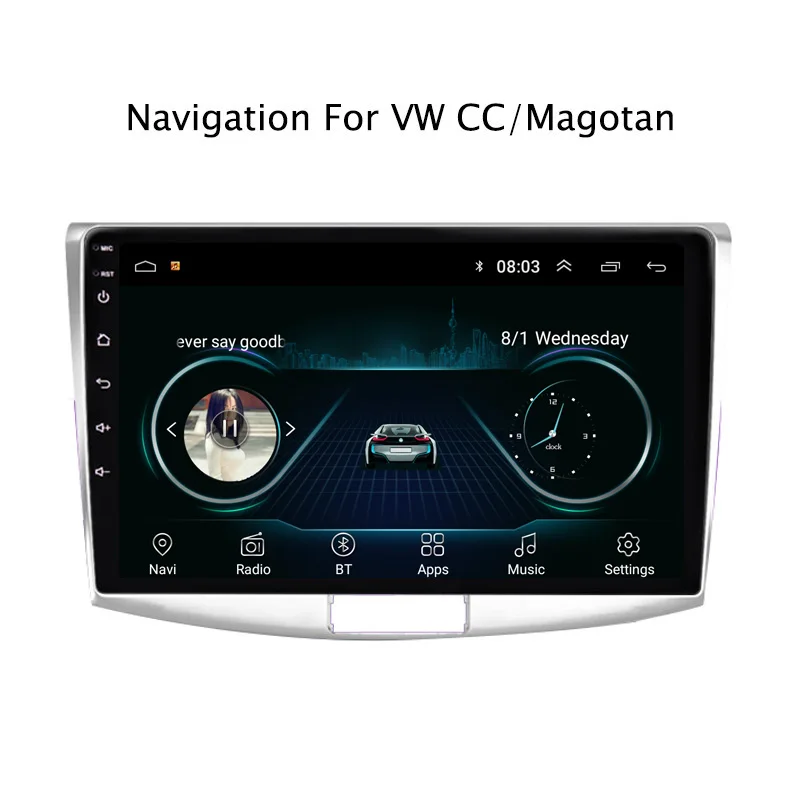 Ectwodvd Android 8 1 автомобильный dvd плеер gps навигация для VW CC Magotan 2012 2018 Радио