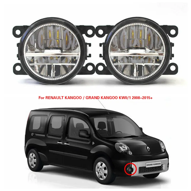 

For RENAULT KANGOO / GRAND KANGOO KW0/1 2008/09-2015 Led Fog Lamps Drl Lens Fog-proof High Brightness  Light H11 10w Car-covers