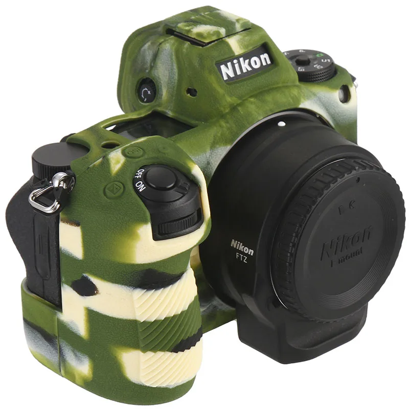 Для Nikon Z7 Z6 мягкий силиконовый резиновый защитный корпус для камеры чехол кожа для Nikon Z7 Z6 камера сумка Защитная крышка - Цвет: Camo