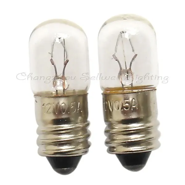 

NEW!miniature lighting bulbs 12v 0.5a e10 t10x27 A307