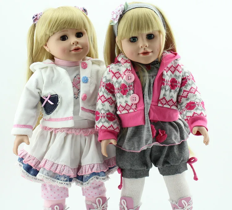 Американская принцесса блонд длинные прямые волосы куклы для девочек 18 дюймов