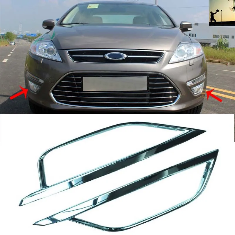

car styling ABS CHROME front rear fog lamps COVER TRIM For Ford Mondeo third generation 2011 2012 2013 2014 Car-styling