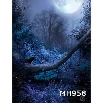 

LB Jungle Misty Moonlight Polyester & Vinyl Decorative Photo Studio Photography Backdrops Baby Photo Background Studio Backdrop