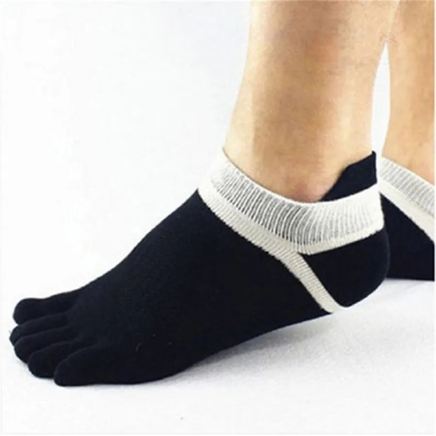 Fashion short mesh breathable cotton socks Men Absorb sweat Five