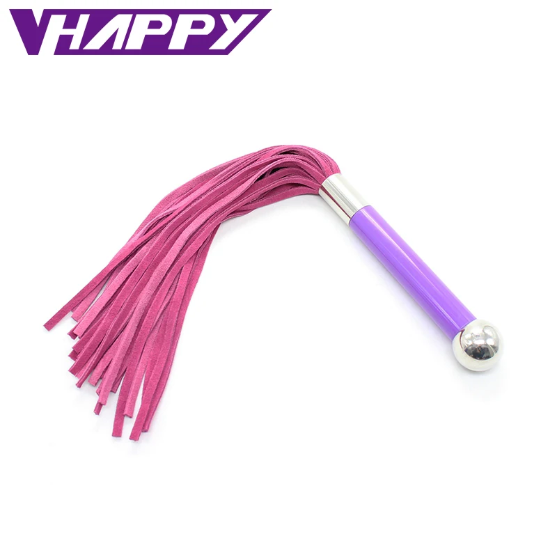 VaHppy 38 см из натуральной кожи шлепки весло Flogger плеть флирт сексуальные кожаные