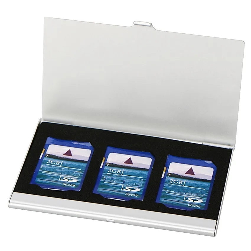 

TOFOCO Aluminum Alloy Portable 3 in 1 Aluminum For SD Card Holder Memory Cards Storage Box Case Holder Protector