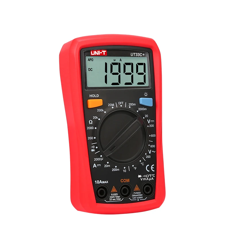 

Palm Size Digital Multimeters UNI-T UT33C+ Professional Electrical Handheld Tester LCR Meter Ammeter Multitester -40-1000C