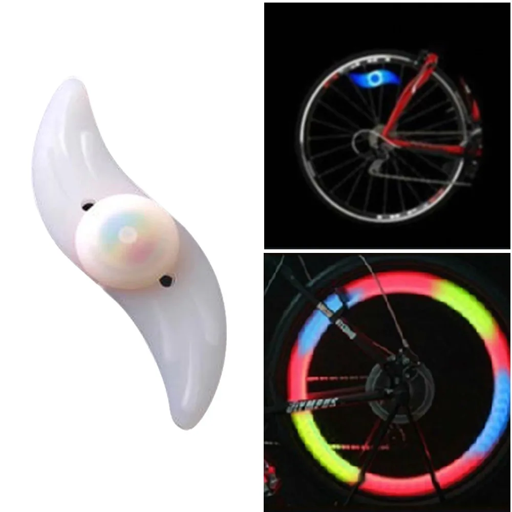 Лидер продаж велосипед свет Велосипедный свет Велоспорт спиц провод шина колеса светодиодный яркий фары для велосипеда фонарь для велосипеда 30 - Цвет: Multicolor