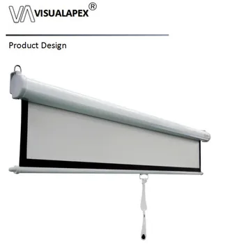 

M2VMWK 4:3 Neptune Manual Pull down Projector Screens,84 100 120inch, with Matte White K for School Office Indoor
