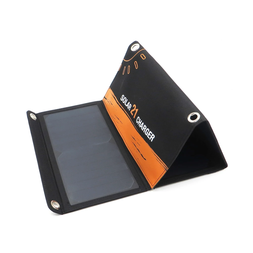 

Portable 21W 3500mA Solar Charger Sunpower Solar Panel Charger with Usb Port Battery Charger Power for Mobile Phones 5V USB