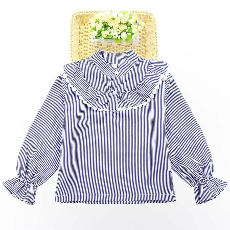Блузка в клетку для девочек блузка с длинными рукавами для девочек, школьная Весенняя рубашка детская подростковая одежда для девочек 6, 8, 10, 12, 13, 14 лет