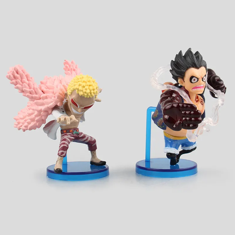 3,1"(8 см), 6 шт./компл. Одна деталь фигурку аниме Фрэнки donquixote doflamingo Луффи Шестерни 4 WCF бороться PVC Моделя с хорошим спросом игрушки