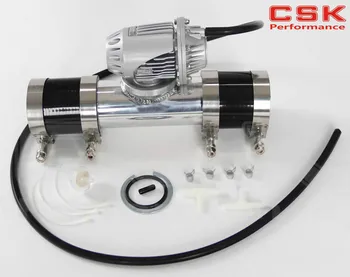 

silver Aluminum Billet Anodized Type-4 SQV Blow Off Valve BOV +2.25" Flange Pipe +silicone +clanps +4mm vaccum hose black
