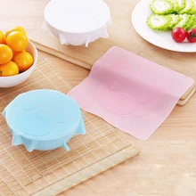 1 шт. многоразовая силиконовая пищевая крышка нескользящий медведь цепляется растягивающаяся пленка для упаковки уплотнительное покрытие коврик держать свежие Аксессуары Распродажа