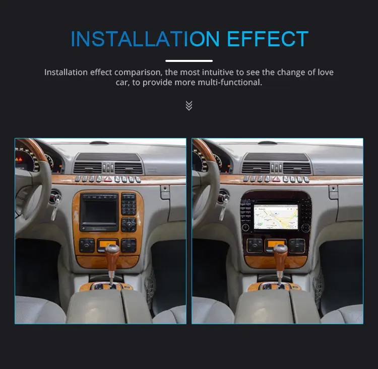 Best JDASTON Android 9.0 Car DVD Player For Mercedes Benz W220 W215 S Class S280/S320/S350/S400 Multimedia GPS Stereo 2 Din Car Radio 10