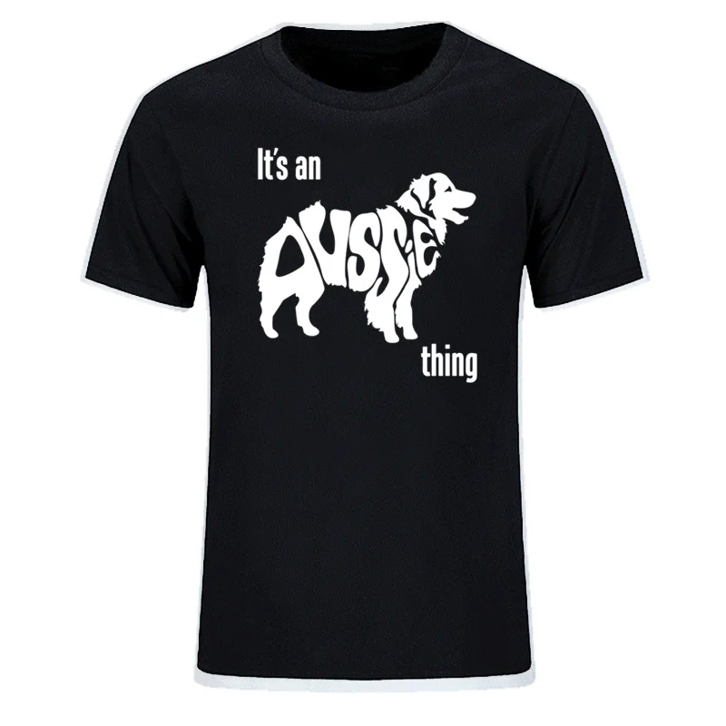 

Australian Shepherd T Shirt Aussome T-Shirt Short-Sleeve Tee Shirt Cute Printed 100 Cotton Beach Mens Tshirt EU Size