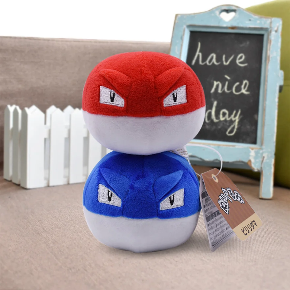 

7cm 3'' Voltorb Blue Red Ball Stuffed Toys Cute Soft Doll Great Gift For Children Kids Plush Doll Kawaii Plush Soft Toys Knuffel
