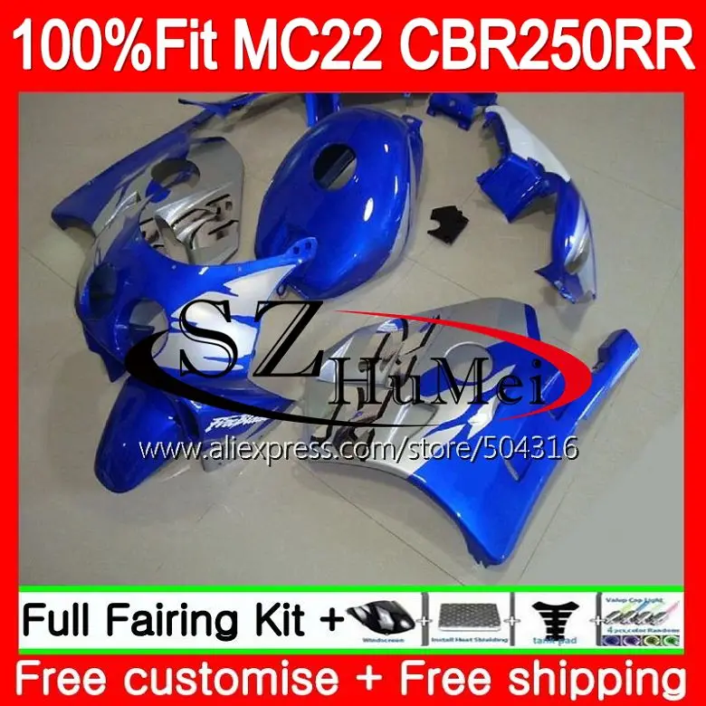 

Injection For HONDA MC22 CBR250RR 95 96 97 98 99 CBR 250RR 120SH.3 CBR250 RR 1994 1995 1996 1997 1998 1999 Blue silvery Fairing