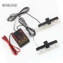 MZORANGE Car-Styling 2x4 LED Strobe Warning Light Emergency Light Flashing Firemen Lights Ambulance Police Light LED Day Light dempsey high quality led warning light police emergency ambulance car roof strobe flashing warning light magnetic tbd c9l3
