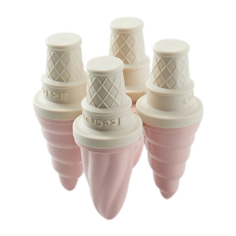 Новая летняя домашняя форма для изготовления мороженого Форма для мороженого коробка для мороженого Форма для приготовления мороженого мини-мороженое конусная форма инструмент для мороженого - Цвет: Pink