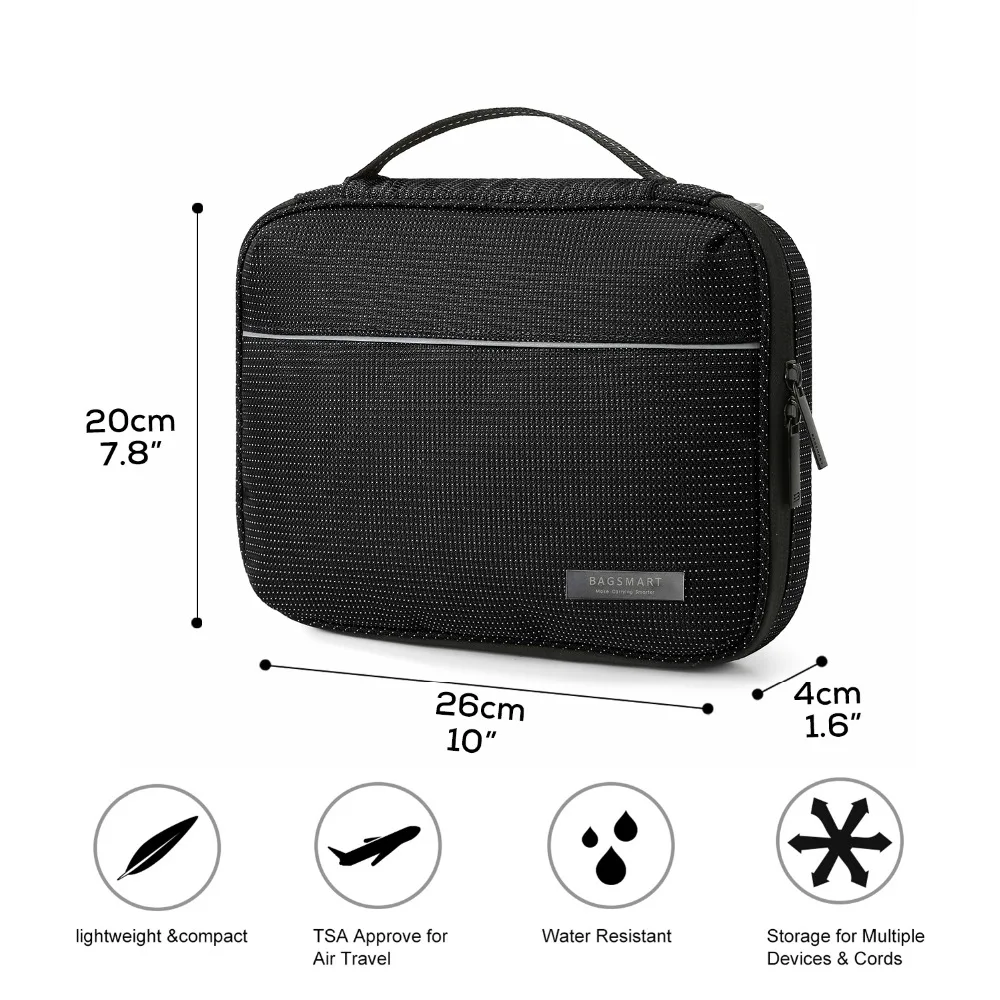 Electronics Accessories Storage Bag Waterproof Electronics Travel Organizer Bag Single Layer Universal Cable Organizer 