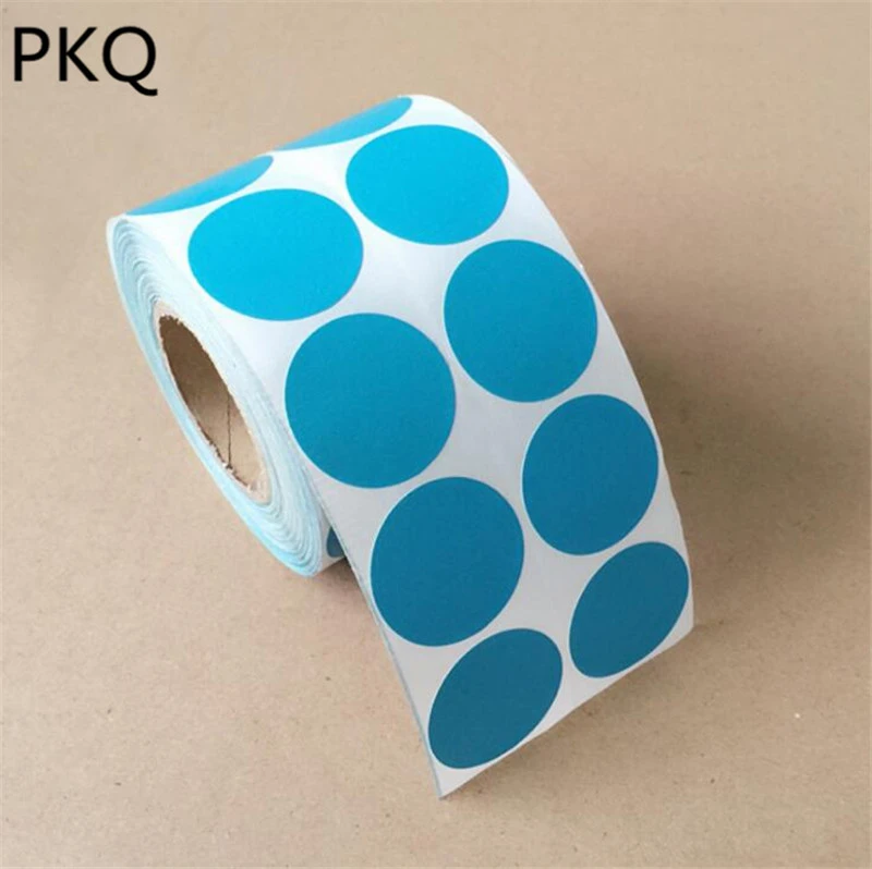 10cm large size round self adhesive labels red white blue round circle stickers in roll for heat transfer printer
