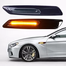2 шт. светодио дный Fender боковой фонарь Янтарный поворотов свет лампы для BMW E60 E61 E81 E82 E87 E88 E90 E91 E92 E93 Тюнинг автомобилей