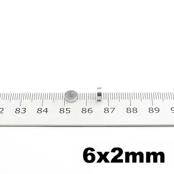 

NdFeB Micro Magnet Disc Dia. 6x2mm Neodymium Sensor Magnets N42 Small Strong Magnetics Teaching Study 100pcs