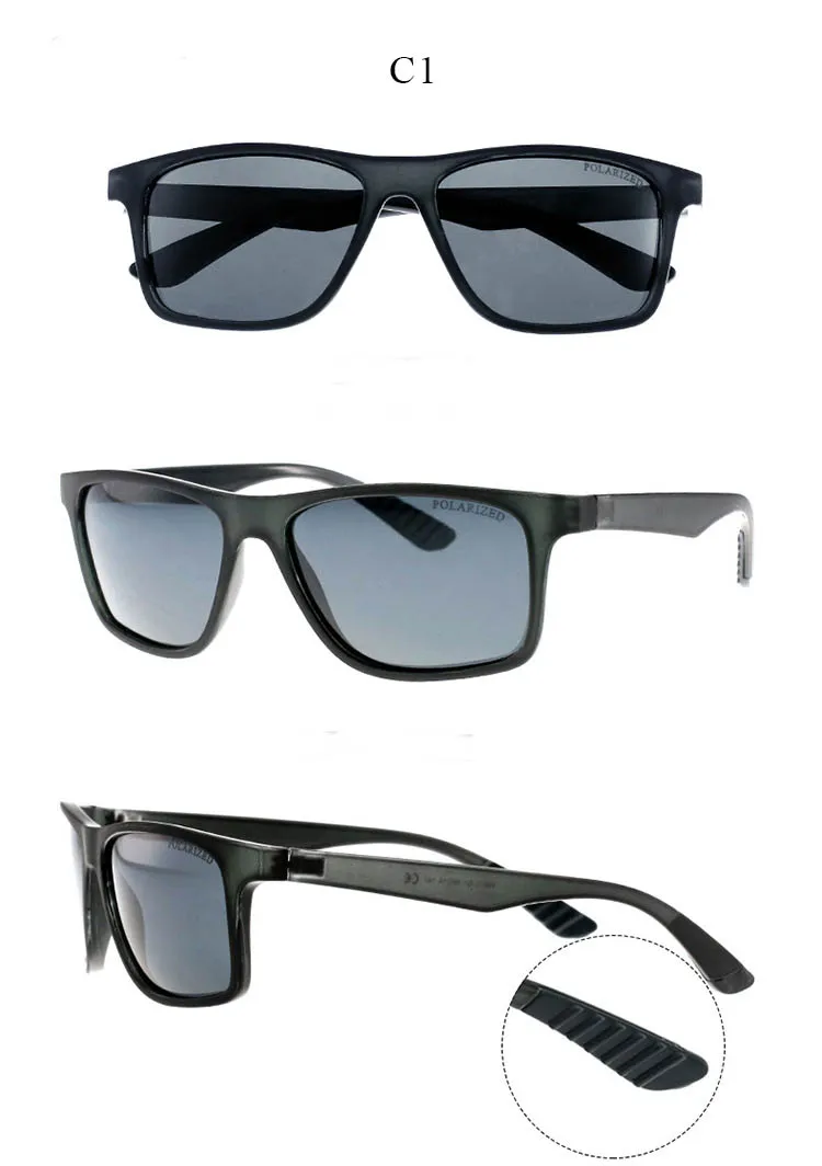 Plastic Glasses Men Brand Designer Classic Polarized Sun Glasses PATEN Fishing Driving Uv400 Rectangle Eyewear Male P6072 (3)