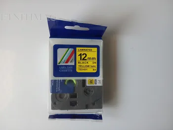 

Test print 1 Pack Compatible For P-Touch Laminated TZ TZ2-631 Label Tape Cartridge 12mm x 8m (AZ AZe-631 Black on Yellow)