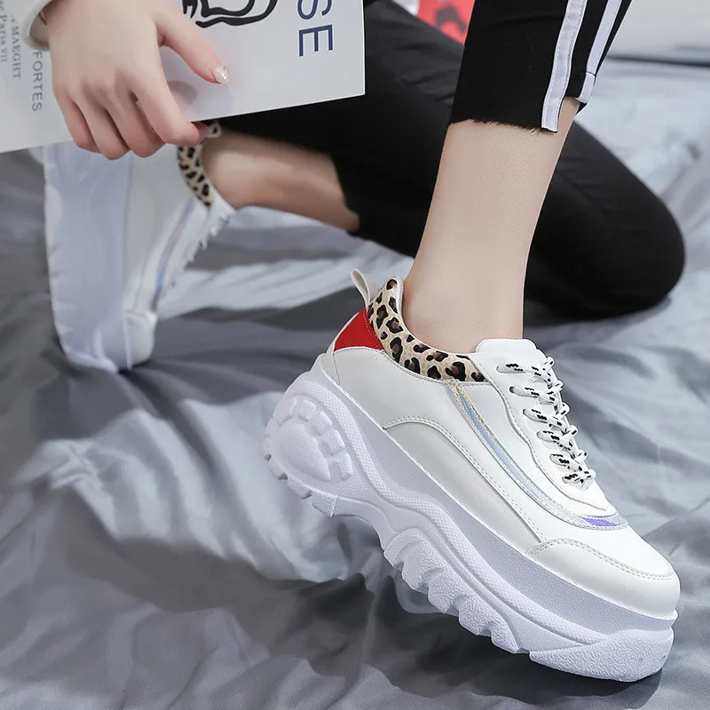 Женские кроссовки на платформе basket femme повседневные белые 4 5 см весна 2019|Туфли| |
