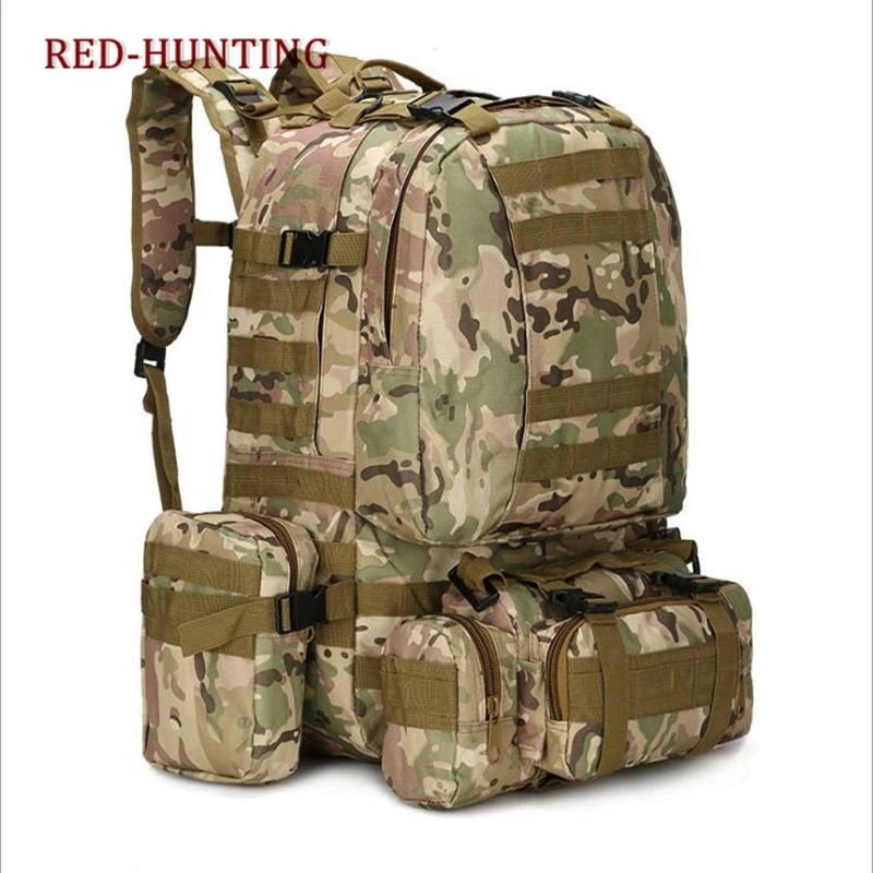50л открытый военный Molle тактический рюкзак, рюкзак, походный кемпинг, водонепроницаемые сумки 600D камуфляж