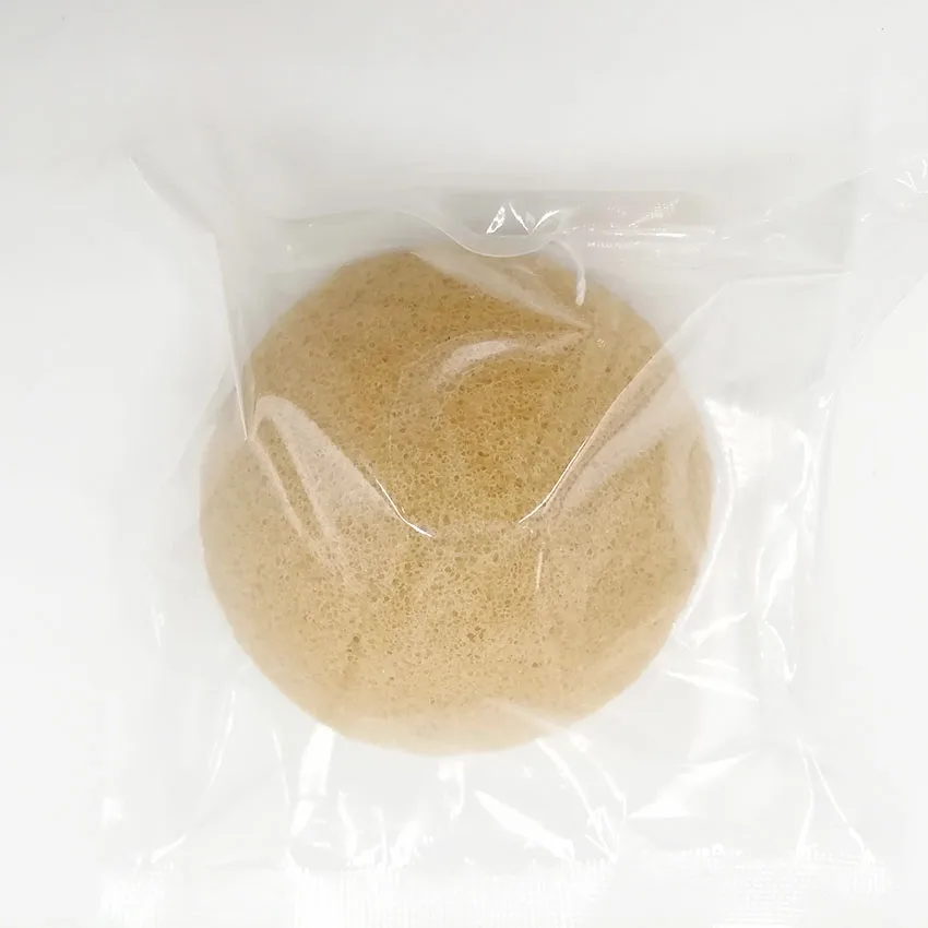 70*40 спонж для умывания полукруг сухой натуральный giantarum konjac sponge konnyaku для очищения лица, отшелушивания, купания - Цвет: Yellow