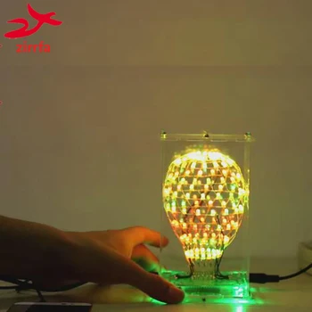 Electronic DIY Kit Colarful LED Cubic Ball 3D LED Suite Smart Electronics Led Cubeeds Kit DIY Electronic