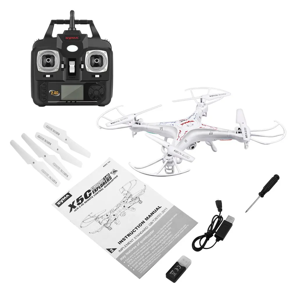 

SYMA X5C Upgrade Version RC Drone 6-Axis Remote Control Helicopter Wind Resistance Unmanned Quadcopter With 2MP HD Camera Drone