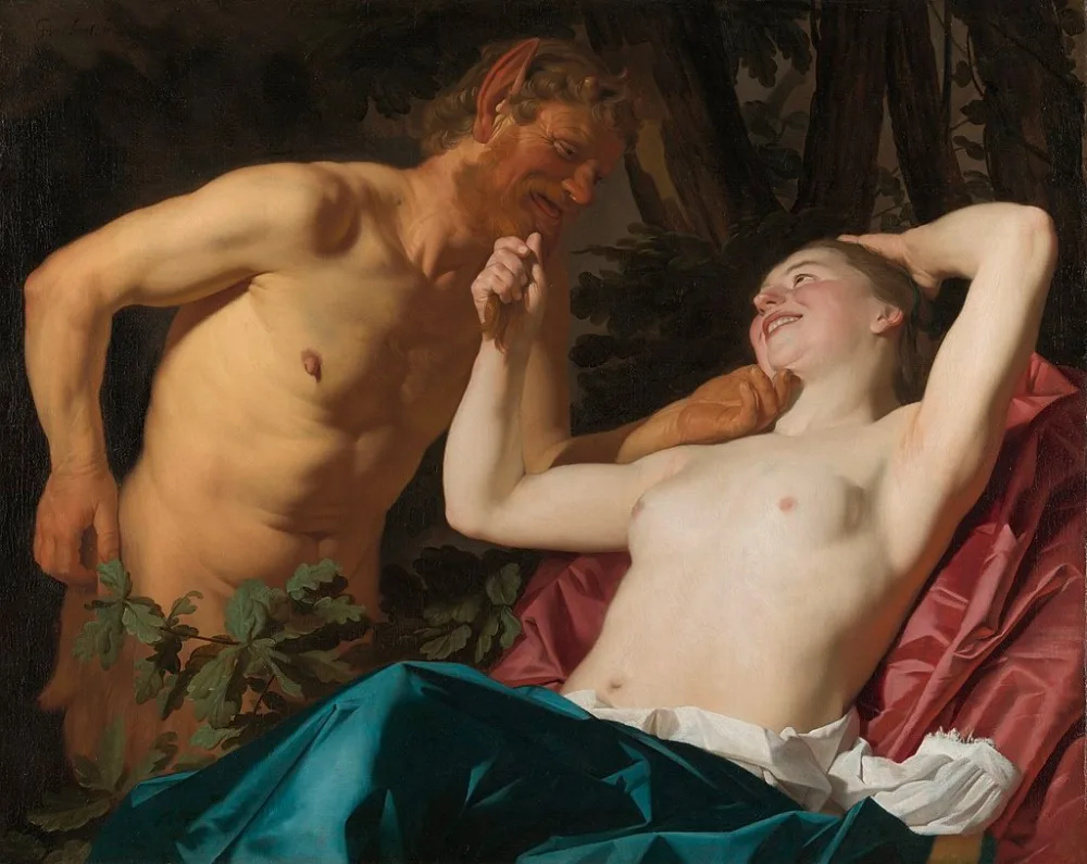 Специальное предложение # TOP art Nederland Rijksmuseum Nymph и satyr от Gerard van Honthorst картина с